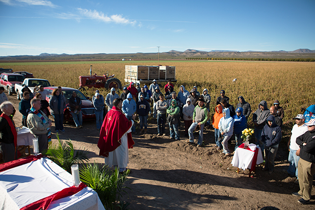 Catholic Mass in the fields with migrant farmworkers 