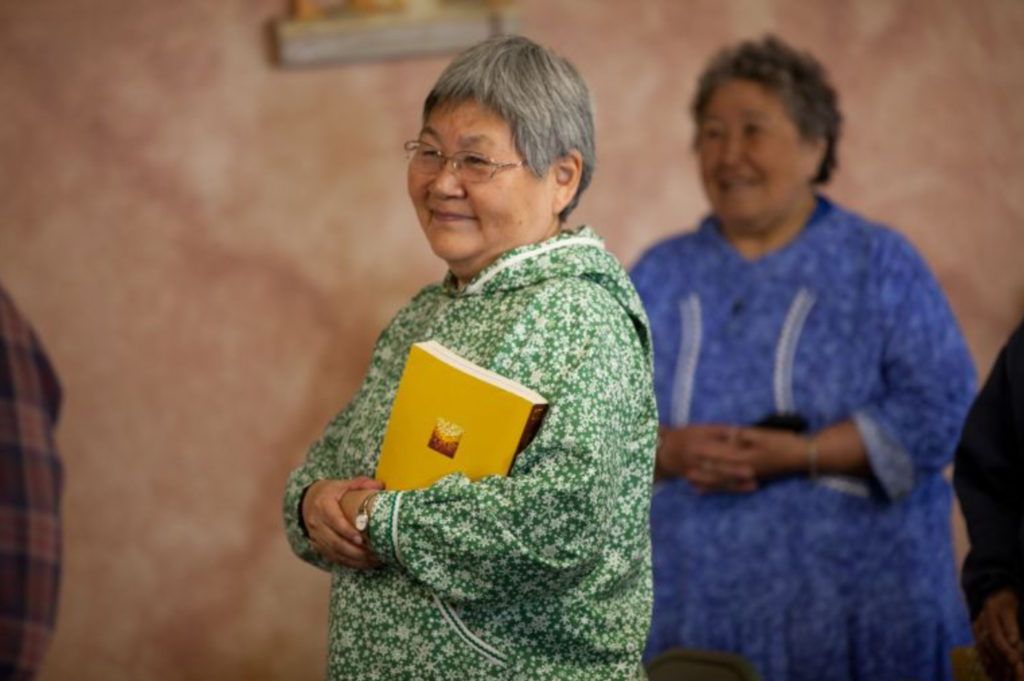 Members of the Yupiaq community celebrate Mass.