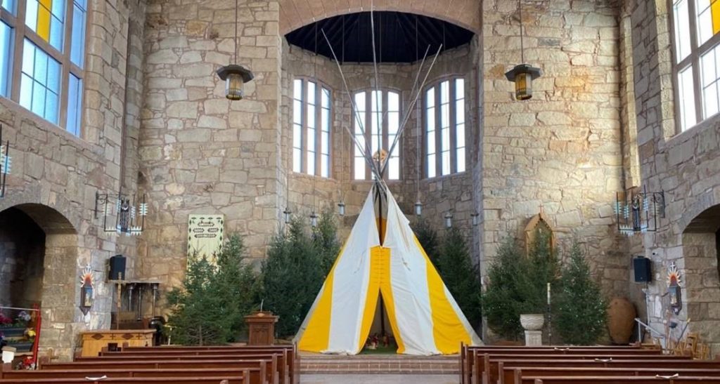 Teepee at St. Joseph Apache Mission in the Diocese of Gallup